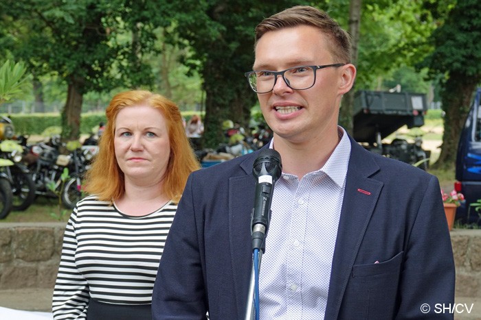 Bild: Begrüßung durch den neuen Bürgermeister der Stadt Zörbig; Herrn Matthias Egert.