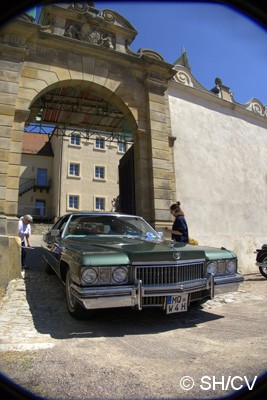 Bild: Eine Sonderprüfung musste im Schloß Bernburg absolviert werden: Seitliche Abstandsmessung